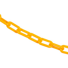 Mr. Chain® Plastic Barrier Chain 2" x 50L HDPE Traffic Yellow 
