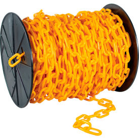 Mr. Chain® Plastic Barrier Chain 2" x 125'L HDPE Traffic Yellow