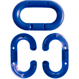 Global Industrial 50706-10 Mr. Chain Master Links, 2", Blue, 10 Pack image.
