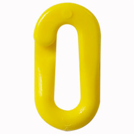 Global Industrial 50902-10 Mr. Chain Large Connecting Link, Fits 2" Heavy Duty Chain, Yellow, 10/Pack image.