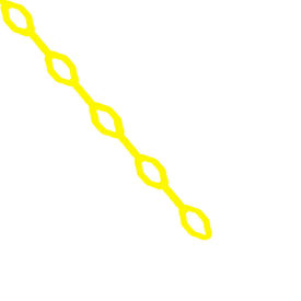 Global Industrial 53002-100 Mr. Chain Gothic Plastic Chain Barrier, 2"x100L, Yellow image.