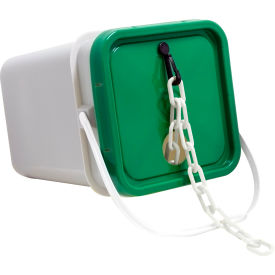 Mr. Chain® EarthMade™ Biodegradable Plastic Safety Chain In A Pail 2" x 160'L White