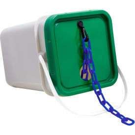Mr. Chain® EarthMade™ Biodegradable Plastic Safety Chain In A Pail 2" x 160'L Blue