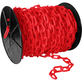 Mr. Chain® EarthMade™ Biodegradable Plastic Safety Chain On A Reel 2" x 125'L Red