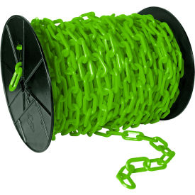 Mr Chain® EarthMade™ Biodegradable Plastic Chain On A Reel 2" x 125'L Safety Green