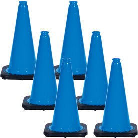 Mr. Chain®  Non-Reflective Traffic Cone 18"H Blue Pack of 6 