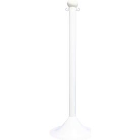 Global Industrial 91501 Mr. Chain Light Duty Plastic Stanchion Post, 41"H, White image.
