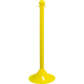 Global Industrial 91502 Mr. Chain Light Duty Plastic Stanchion Post, 41"H, Yellow image.
