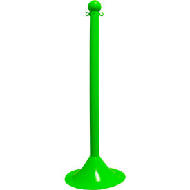Global Industrial 91514 Mr. Chain Light Duty Plastic Stanchion Post, 41"H, Safety Green image.