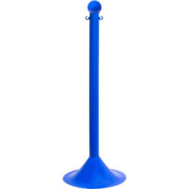 Global Industrial 91506 Mr. Chain Light Duty Plastic Stanchion Post, 41"H, Blue image.