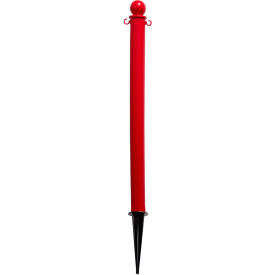 Global Industrial 708553RD Global Industrial™ Plastic Ground Pole, 35"H, Red image.