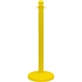 Global Industrial 96402 Mr. Chain Medium Duty Plastic Stanchion Post, 40"H, Yellow image.