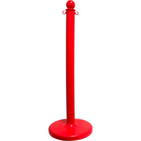 Global Industrial 708552RD Global Industrial™ Plastic Stanchion Post, 40"H, Red image.