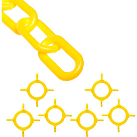 Global Industrial 97402-KIT Mr. Chain 97402-KIT Cone Chain Connector Kit, Yellow image.