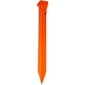 Global Industrial 97812-15 Mr. Chain® Utility Stakes, 9"H, Safety Orange, Pack of 15 image.