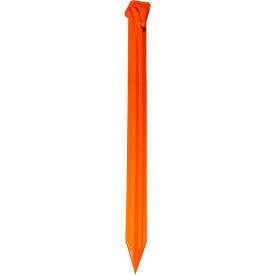 Global Industrial 97912-15 Mr. Chain® Utility Stakes, 12"H, Safety Orange, Pack of 15 image.
