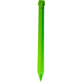 Global Industrial 97914-15 Mr. Chain® Utility Stakes, 12"H, Safety Green, Pack of 15 image.