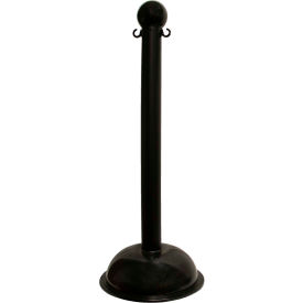 Global Industrial 99903 Mr. Chain Heavy Duty Plastic Stanchion Post, 41"H, Black image.