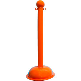 Global Industrial 99912 Mr. Chain Traffic Control Plastic Stanchion Post, 41"H, Safety Orange image.