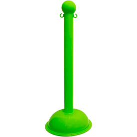 Global Industrial 99914 Mr. Chain Heavy Duty Plastic Stanchion Post, 41"H, Safety Green image.