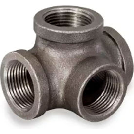 MSI Products 2" 150lb Black Malleable Iron Side Outlet Tee 150-300 PSI 