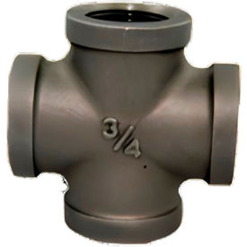 MSI Products 1" 150lb Black Malleable Iron Cross 150-300 PSI 
