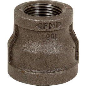 MSI Products 2-1/2" x 1" 150lb Black Malleable Iron Reducing Coupling 150-300 PSI 
