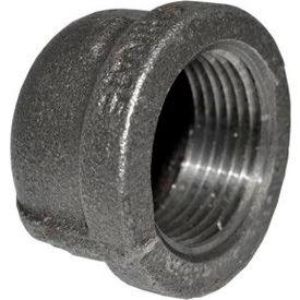 MSI Products 1" 150lb Black Malleable Iron Round Cap 150-300 PSI 