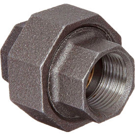 MSI Products 1" 150lb Black Malleable Iron Union (Brass Seat) 150-300 PSI 