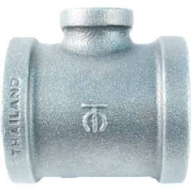 2" x 2" x 1/2" 150lb Galvanized Malleable Iron Reducing Tee, 150-300 PSI view 2