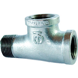 3/8" 150lb Galvanized Malleable Iron Street/Service Tee, 150-300 PSI view 2