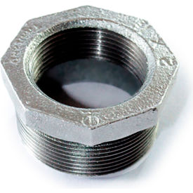 1-1/2" x 1/2" 150lb Galvanized Malleable Iron Hex Bushing, 150-300 PSI view 2