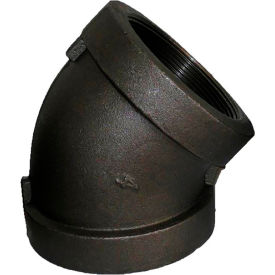 MSI Products 1" 300lb Black Malleable Iron 45 Degree Elbow 350-600 PSI 