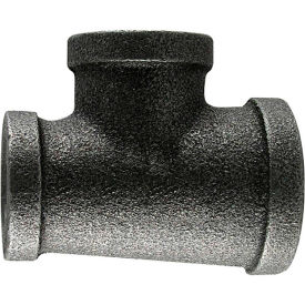 MSI Products 1" x 1" x 3/4" 300lb Black Malleable Iron Reducing Tee 350-600 PSI 
