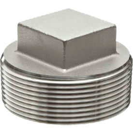 MSI Products 1" 304 Stainless Steel Square Head Cored Plug Class 150 