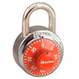 Master Lock Company 1502ORJ Master Lock® No. 1502ORJ General Security Combo Padlock - Orange Dial image.