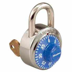 Master Lock Company 1525BLU Master Lock® No. 1525BLU General Security Combo Padlock, Key Control, Blue dial image.