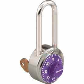 Master Lock Company 1525LHPRP Master Lock® No. 1525LHPRP General Security Combo Padlock - Key Control - Purple image.