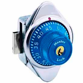 Master Lock Company 1630MDBLU Master Lock® No. 1630MDBLU Built-In Combination Lock Blue Metal Dial - Right Hinged image.