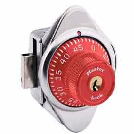 Master Lock Company 1630MDRED Master Lock® No. 1630MDRED Built-In Combination Lock Red Metal Dial - Right Hinged image.