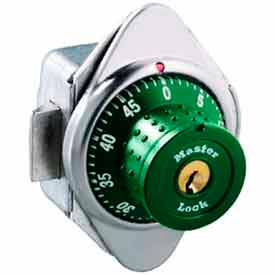 Master Lock Company 1652MDGRN Master Lock® No. 1652MDGRN Built-In Combination Lock with long bolt - Green Dial - Right Hinged image.