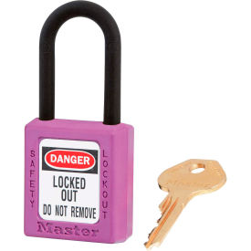 Master Lock Company 406KAPRP Master Lock® Dielectric Zenex™ 406KAPRP Padlock, 1-1/2"W x 1-1/2"H, Nylon Shackle, Purple image.