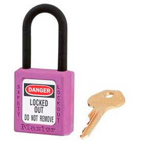 Master Lock Company 406PRP Master Lock® Safety Padlock, Dielectric Zenex™, 1-1/2"W X 1-3/4"H, Purple image.