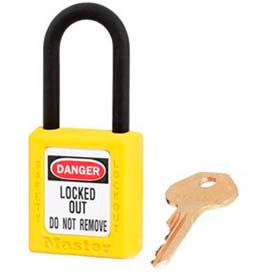 Master Lock Company 406YLW Master Lock® Safety Padlock, Dielectric Zenex™, 1-1/2"W X 1-3/4"H, Yellow image.