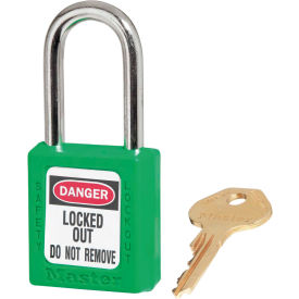 Master Lock Thermoplastic Zenex 410KAGRN Safety Padlock, 1-1/2