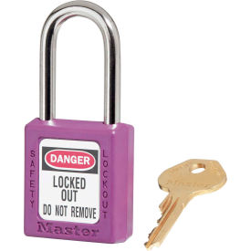 Master Lock Company 410KAPRP Master Lock® Thermoplastic Zenex™ 410KAPRP Safety Padlock, 1-1/2"H Shackle, Purple image.