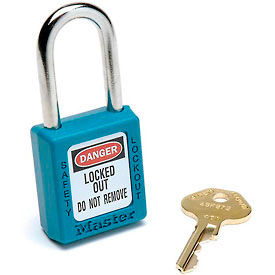 Master Lock Company 410TEAL Master Lock® Safety 410 Series Zenex™ Thermoplastic Padlock, Teal, 410TEAL image.