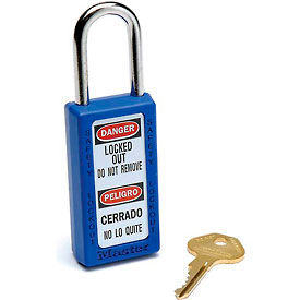Master Lock Safety 411 Series Zenex Thermoplastic Padlock, Blue, 411BLU