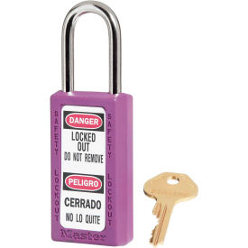 Master Lock Company 411KAPRP Master Lock® Thermoplastic Zenex™ 411KAPRP Safety Padlock, 1-1/2"W x 1-1/2"H Shackle, Prp image.