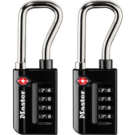 Master Lock Company 4696T Master Lock® No.4696T TSA-Accepted Luggage Combination Padlock 1-5/16"W Black image.